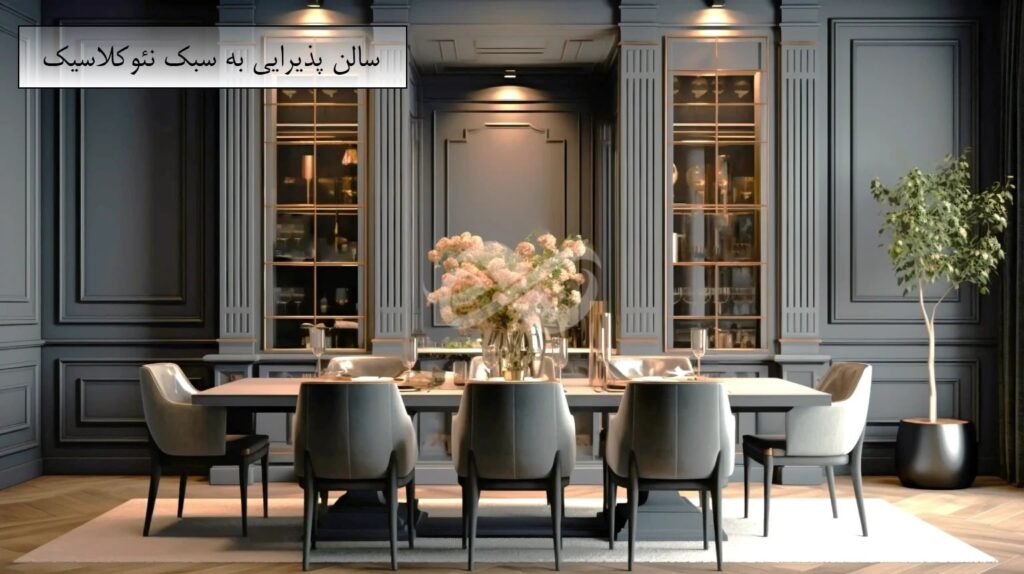 این یک تصویر از سبک داخلی نئو کلاسیک است .