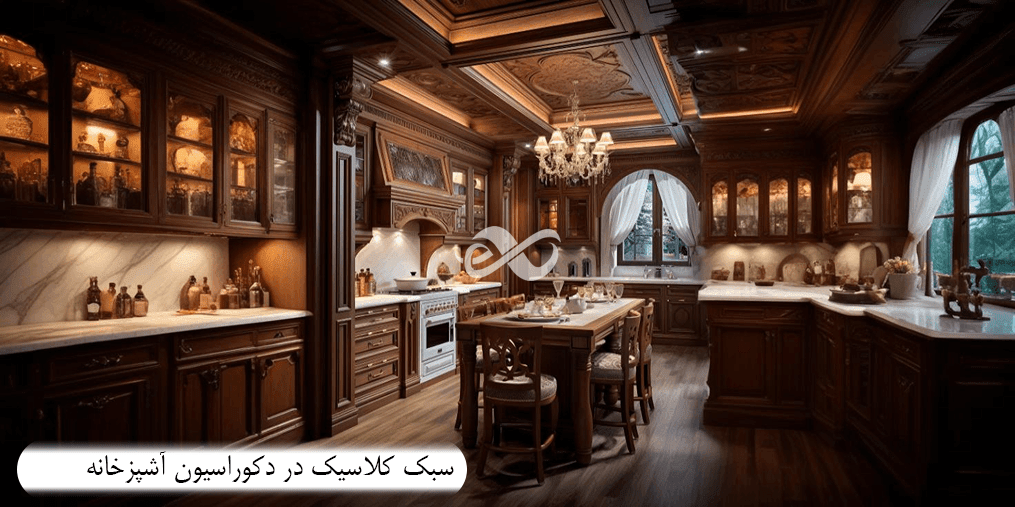 دکوراسیون کلاسیک در آشپزخانه