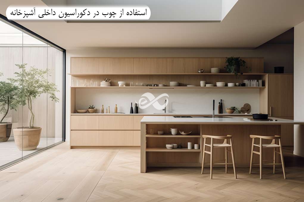 استفاده از چوب در طراحی آشپزخانه 