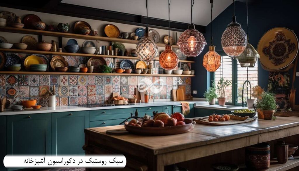 دکوراسیون داخلی روستیک در آشپزخانه