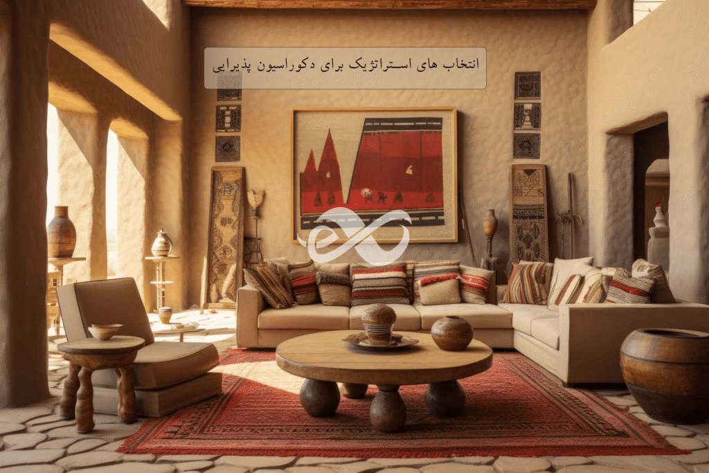ایده دکوراسیون پذیرایی برای سبک بوهو