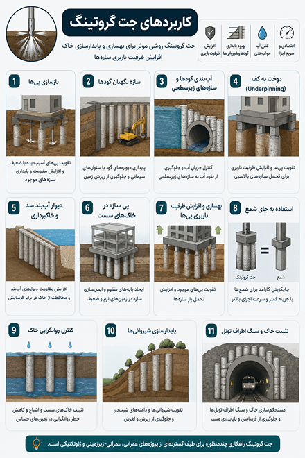 کاربردهای جت گروتینگ